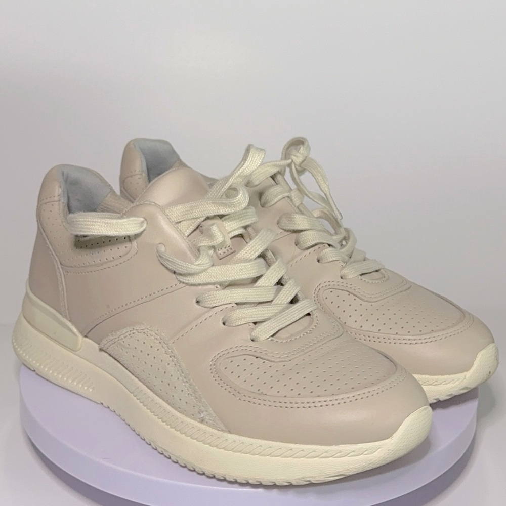 Women’s Neutral Beige Lace-Up Sneakers